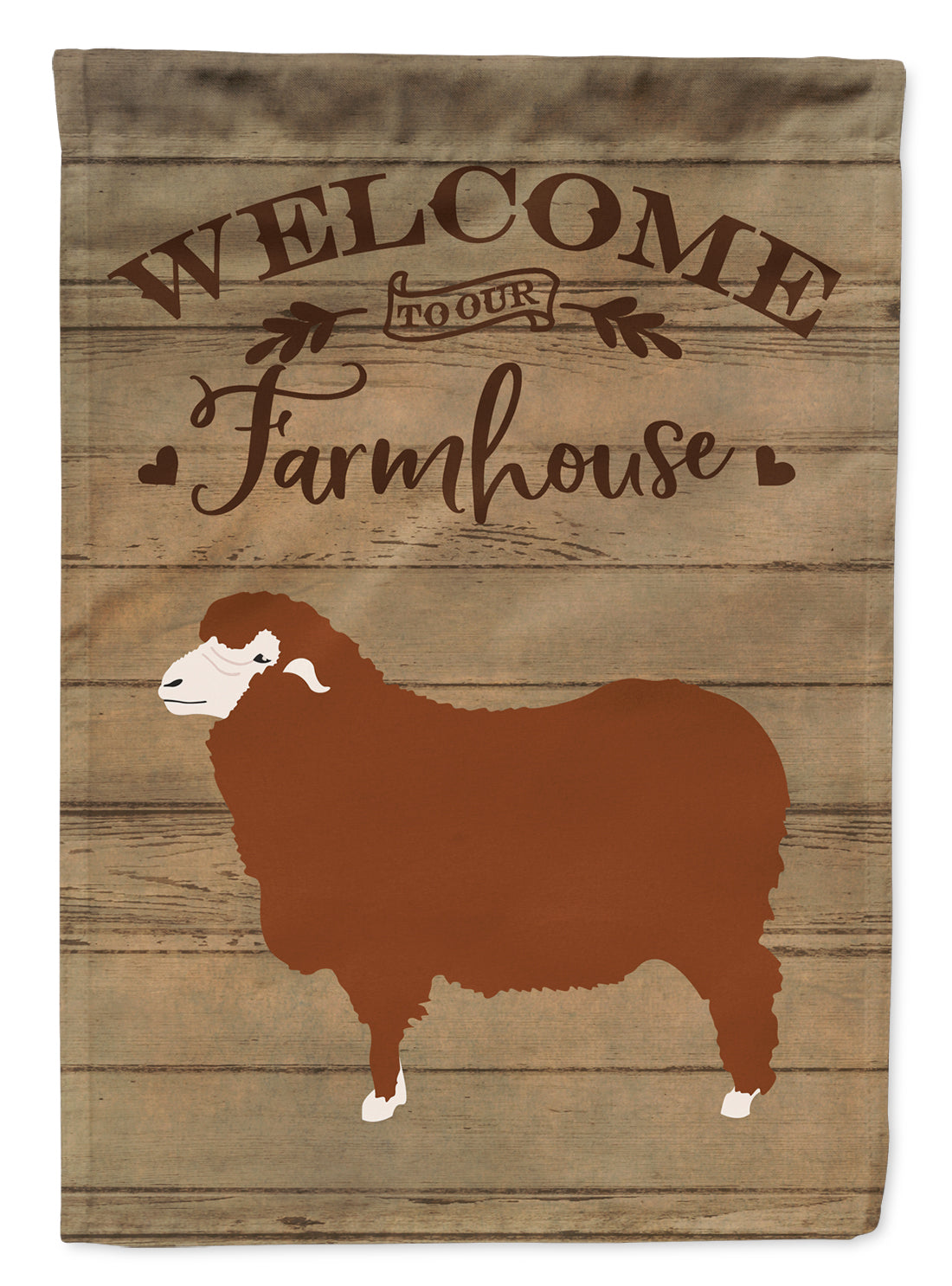 Merino Sheep Welcome House Flag 28x40 Porch Sleeve Pole Decorative Outside Yard Banner Artwork Wall Hanging, Polyester