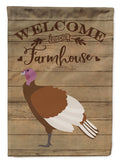 Bourbon Red Turkey Hen Welcome House Flag 28x40 Porch Sleeve Pole Decorative Outside Yard Banner Artwork Wall Hanging, Polyester