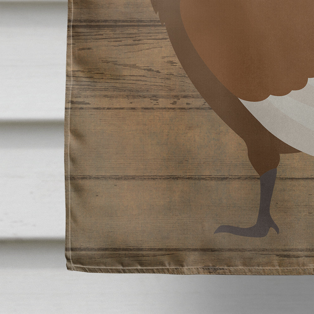 Bourbon Red Turkey Hen Welcome House Flag 28x40 Porch Sleeve Pole Decorative Outside Yard Banner Artwork Wall Hanging, Polyester