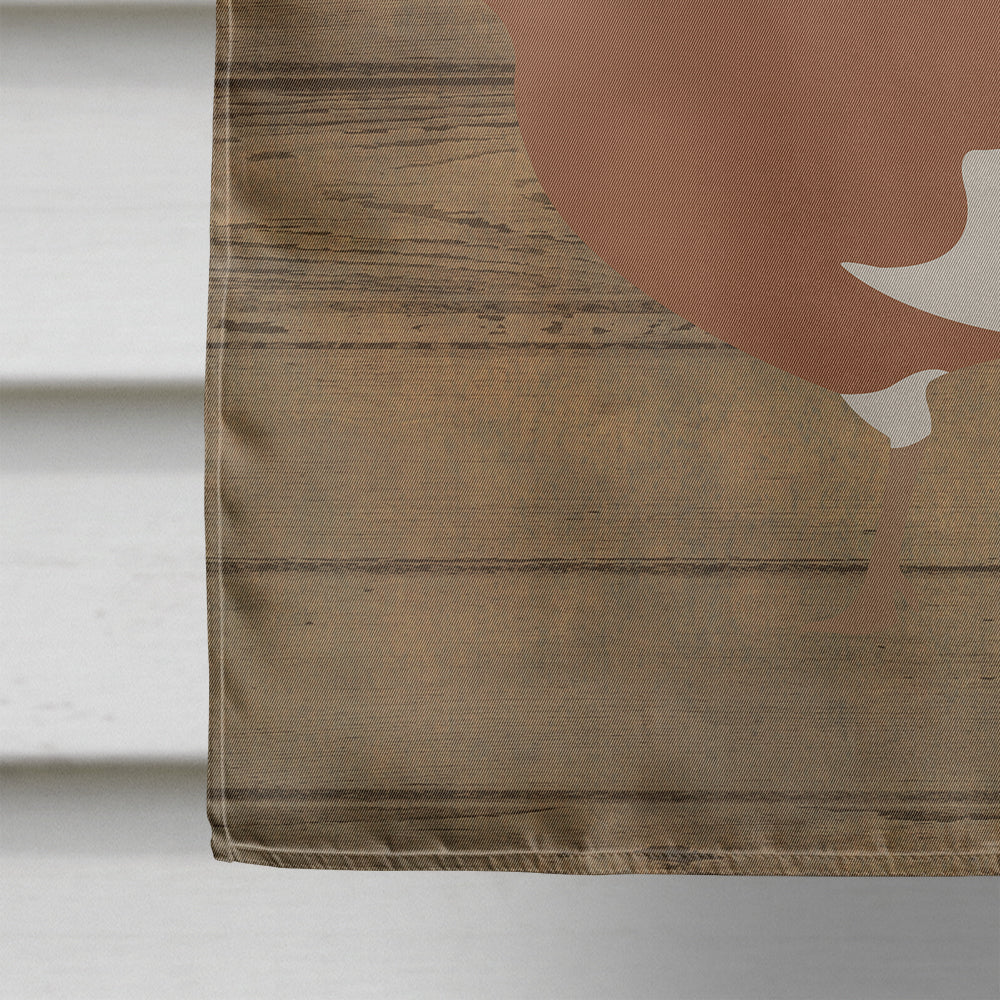 Jersey Buff Turkey Hen Welcome House Flag 28x40 Porch Sleeve Pole Decorative Outside Yard Banner Artwork Wall Hanging, Polyester