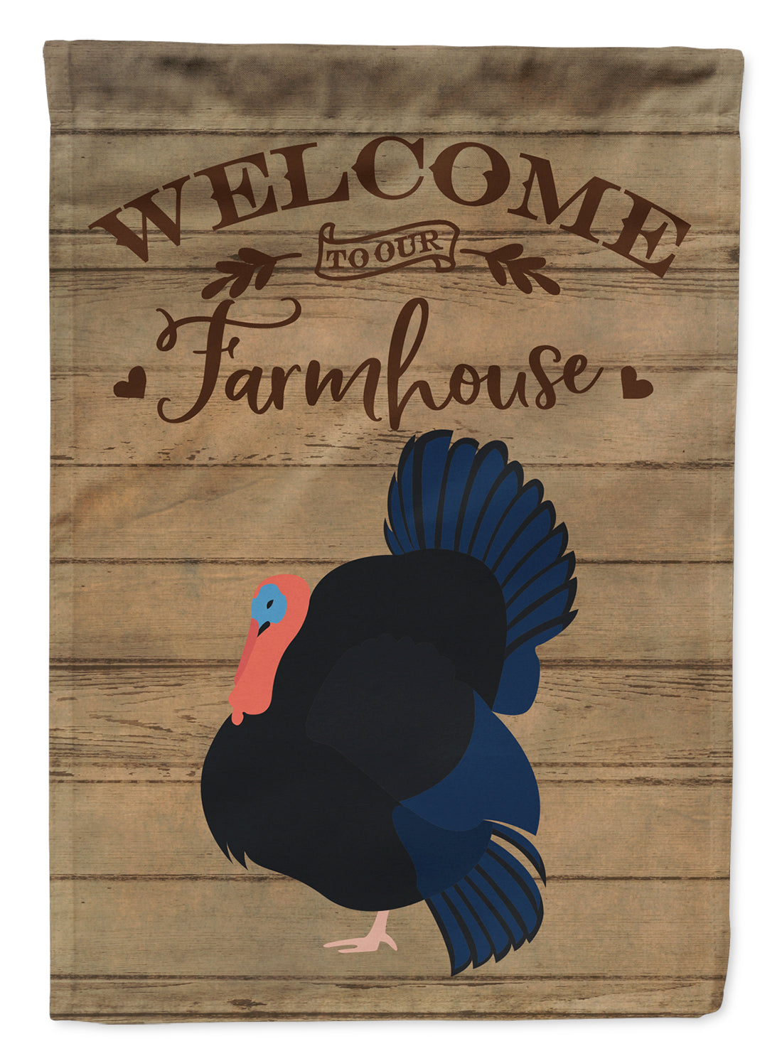 Norfolk Black Turkey Welcome House Flag 28x40 Porch Sleeve Pole Decorative Outside Yard Banner Artwork Wall Hanging, Polyester