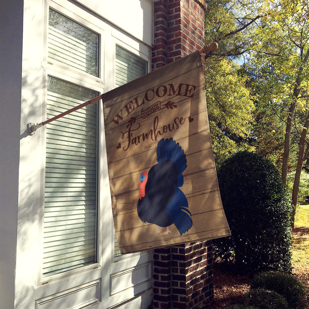 Norfolk Black Turkey Welcome House Flag 28x40 Porch Sleeve Pole Decorative Outside Yard Banner Artwork Wall Hanging, Polyester