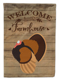 Bronze Turkey Welcome House Flag 28x40 Porch Sleeve Pole Decorative Outside Yard Banner Artwork Wall Hanging, Polyester