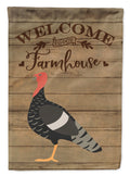 Marragansett Turkey Welcome House Flag 28x40 Porch Sleeve Pole Decorative Outside Yard Banner Artwork Wall Hanging, Polyester
