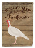 Beltsville Small White Turkey Hen Welcome House Flag 28x40 Porch Sleeve Pole Decorative Outside Yard Banner Artwork Wall Hanging, Polyester