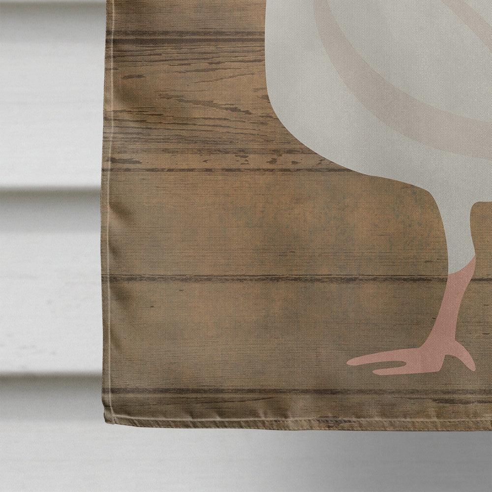 Beltsville Small White Turkey Hen Welcome House Flag 28x40 Porch Sleeve Pole Decorative Outside Yard Banner Artwork Wall Hanging, Polyester
