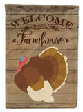 French Turkey Dindon Welcome House Flag 28x40 Porch Sleeve Pole Decorative Outside Yard Banner Artwork Wall Hanging, Polyester