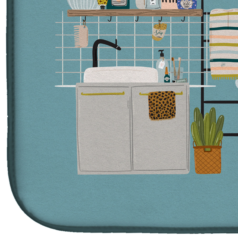 Grey Glen of Imal in Bathtub Dish Drying Mat Absorbent Dish Drying Mat Pad for Kitchen Counter Dish Drainer Mat for Countertop, 14 x 21", Multicolor