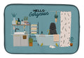 Bouvier des Flandres in Bathtub Dish Drying Mat Absorbent Dish Drying Mat Pad for Kitchen Counter Dish Drainer Mat for Countertop, 14 x 21", Multicolor