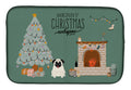 Cream Pug Christmas Everyone Dish Drying Mat Absorbent Dish Drying Mat Pad for Kitchen Counter Dish Drainer Mat for Countertop, 14 x 21", Multicolor