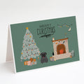 Black Pug Christmas Everyone Greeting Cards Pack of 8 Blank Cards with Envelopes Whimsical A7 Size 5x7
