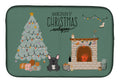 Black French Bulldog Christmas Everyone Dish Drying Mat Absorbent Dish Drying Mat Pad for Kitchen Counter Dish Drainer Mat for Countertop, 14 x 21", Multicolor