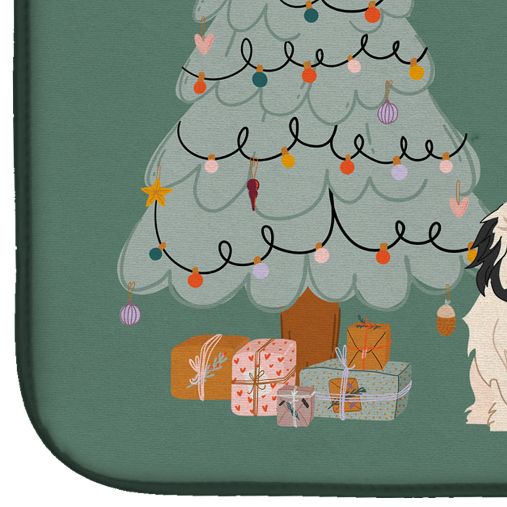 Lowchen Christmas Everyone Dish Drying Mat Absorbent Dish Drying Mat Pad for Kitchen Counter Dish Drainer Mat for Countertop, 14 x 21", Multicolor