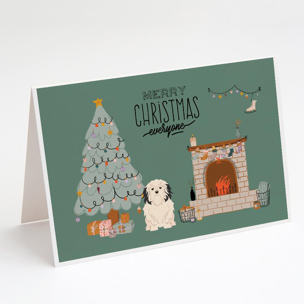 Lowchen Christmas Everyone Greeting Cards Pack of 8 Blank Cards with Envelopes Whimsical A7 Size 5x7