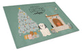 Lowchen Christmas Everyone Cutting Board Tempered Glass Kitchen Cutting Surface, Heat Resistant Chopping, Non-Slip Feet, Food Prep & Serving