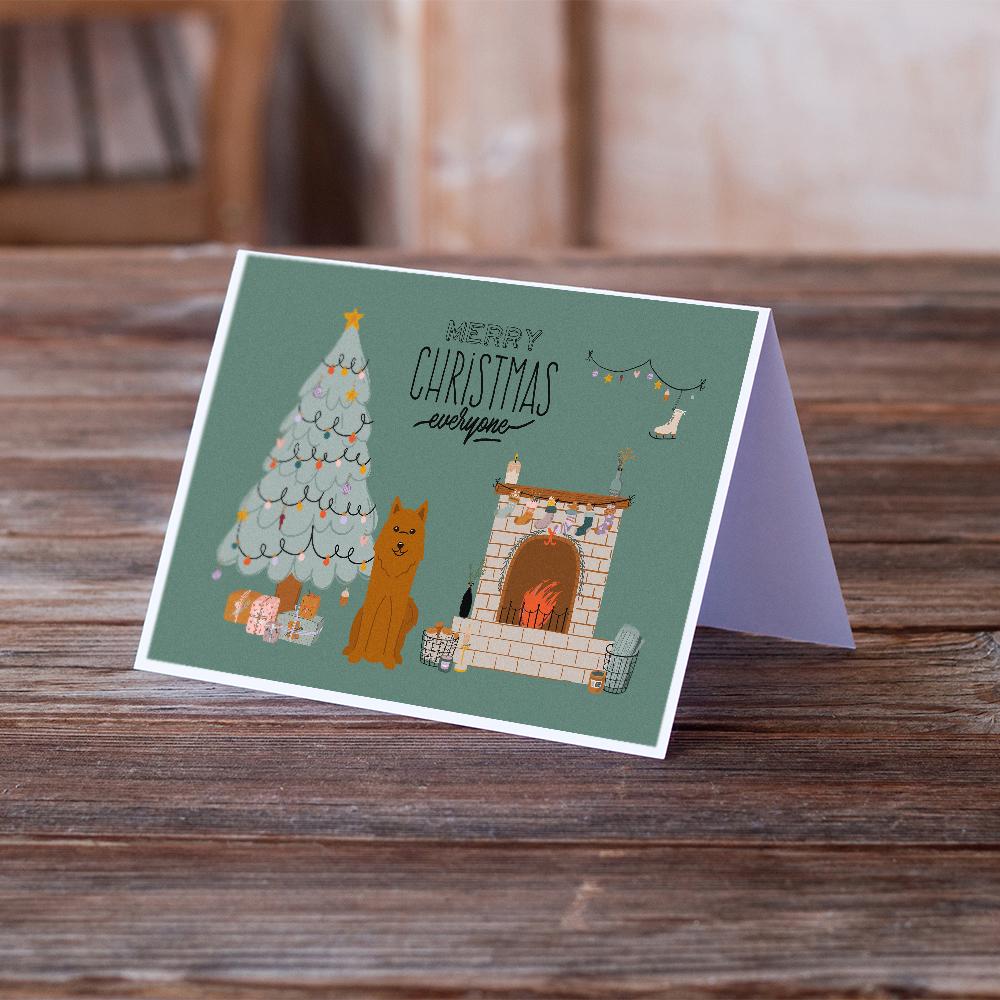 Karelian Bear Dog Christmas Everyone Greeting Cards Pack of 8 Blank Cards with Envelopes Whimsical A7 Size 5x7