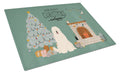 South Russian Sheepdog Christmas Everyone Cutting Board Tempered Glass Kitchen Cutting Surface, Heat Resistant Chopping, Non-Slip Feet, Food Prep & Serving
