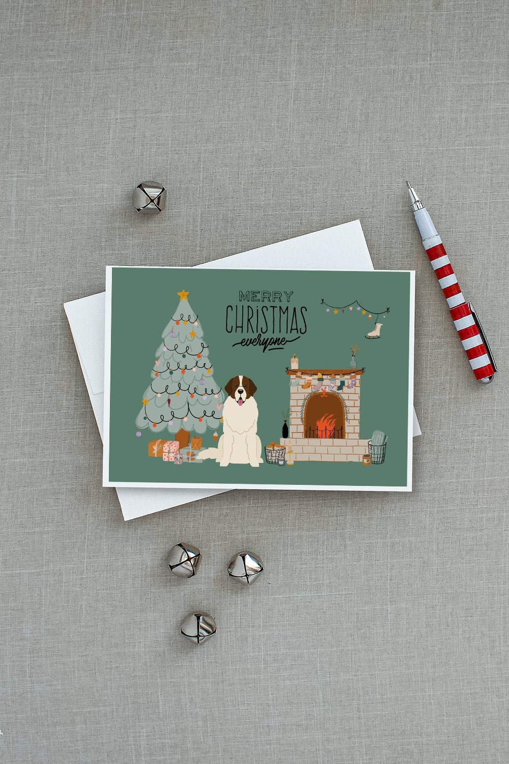Moscow Watchdog Christmas Everyone Greeting Cards Pack of 8 Blank Cards with Envelopes Whimsical A7 Size 5x7