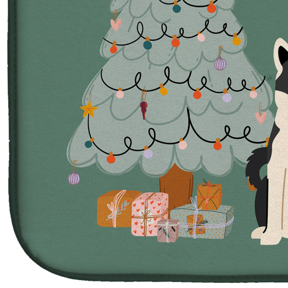 Russo-European Laika Spitz Christmas Everyone Dish Drying Mat Absorbent Dish Drying Mat Pad for Kitchen Counter Dish Drainer Mat for Countertop, 14 x 21", Multicolor