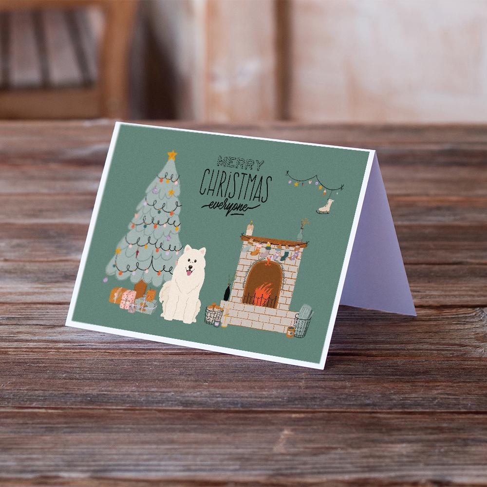 Samoyed Christmas Everyone Greeting Cards Pack of 8 Blank Cards with Envelopes Whimsical A7 Size 5x7