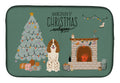Russian Spaniel Christmas Everyone Dish Drying Mat Absorbent Dish Drying Mat Pad for Kitchen Counter Dish Drainer Mat for Countertop, 14 x 21", Multicolor