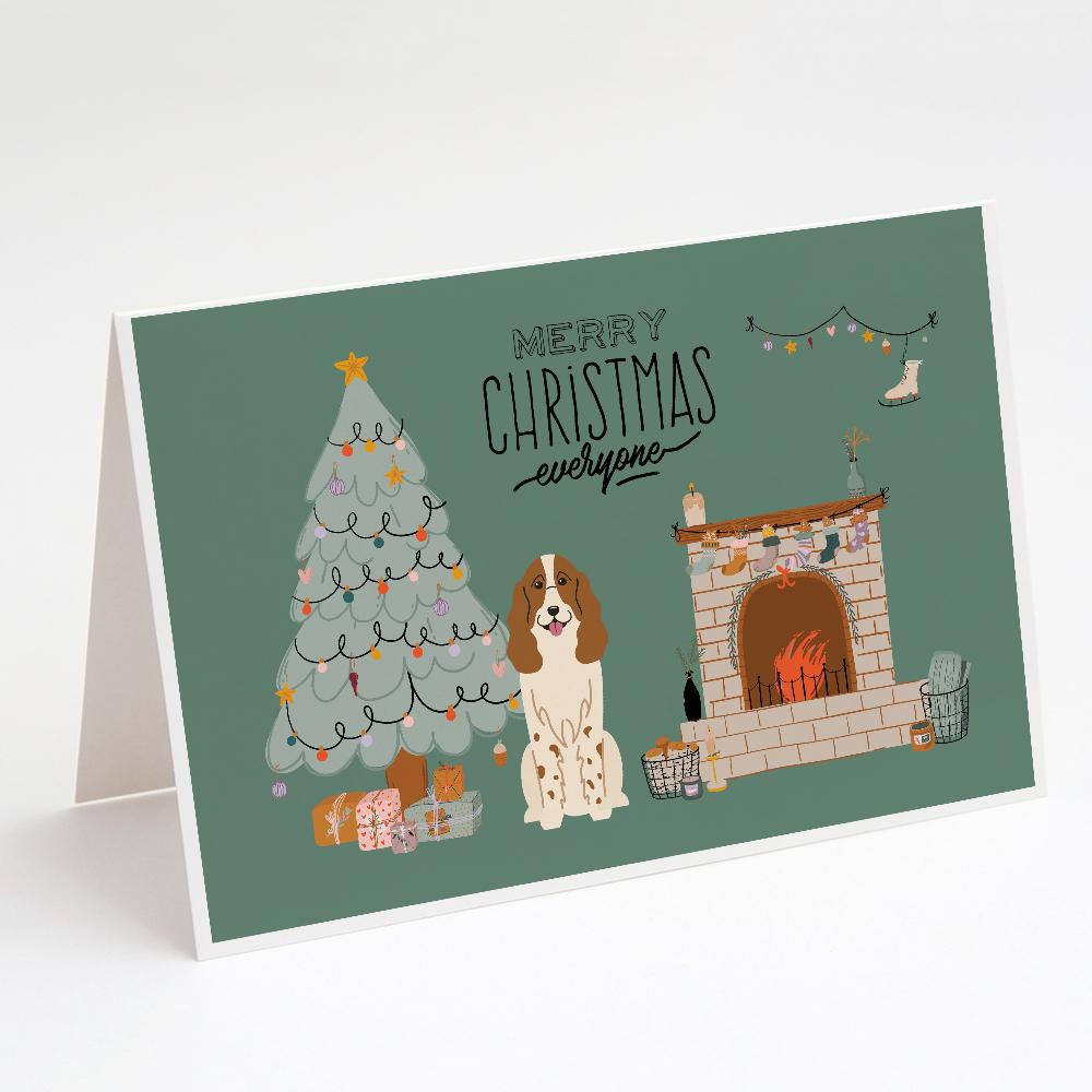 Russian Spaniel Christmas Everyone Greeting Cards Pack of 8 Blank Cards with Envelopes Whimsical A7 Size 5x7