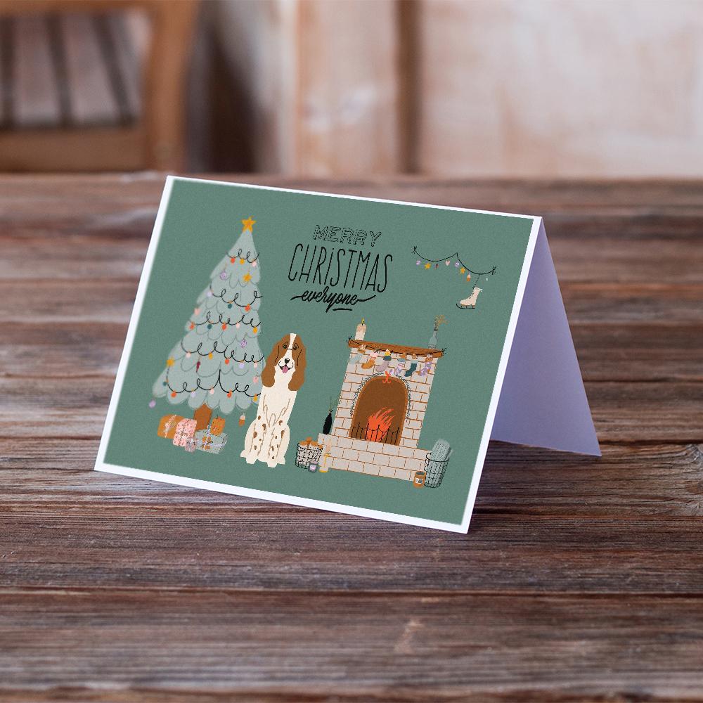 Russian Spaniel Christmas Everyone Greeting Cards Pack of 8 Blank Cards with Envelopes Whimsical A7 Size 5x7