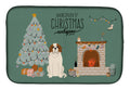 Saint Bernard Christmas Everyone Dish Drying Mat Absorbent Dish Drying Mat Pad for Kitchen Counter Dish Drainer Mat for Countertop, 14 x 21", Multicolor