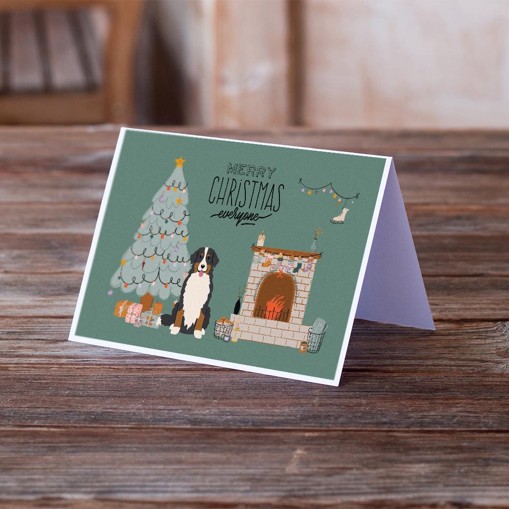 Bernese Mountain Dog Christmas Everyone Greeting Cards Pack of 8 Blank Cards with Envelopes Whimsical A7 Size 5x7