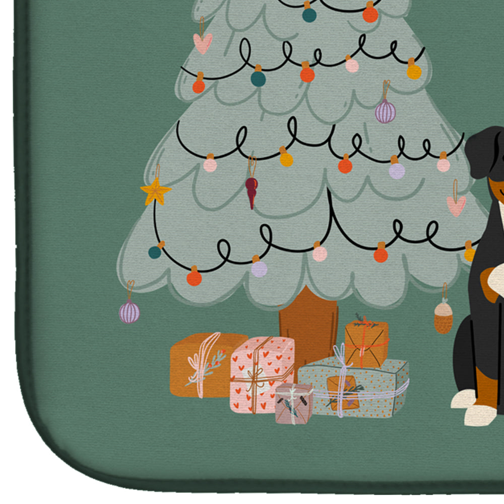 Entlebucher Christmas Everyone Dish Drying Mat Absorbent Dish Drying Mat Pad for Kitchen Counter Dish Drainer Mat for Countertop, 14 x 21", Multicolor
