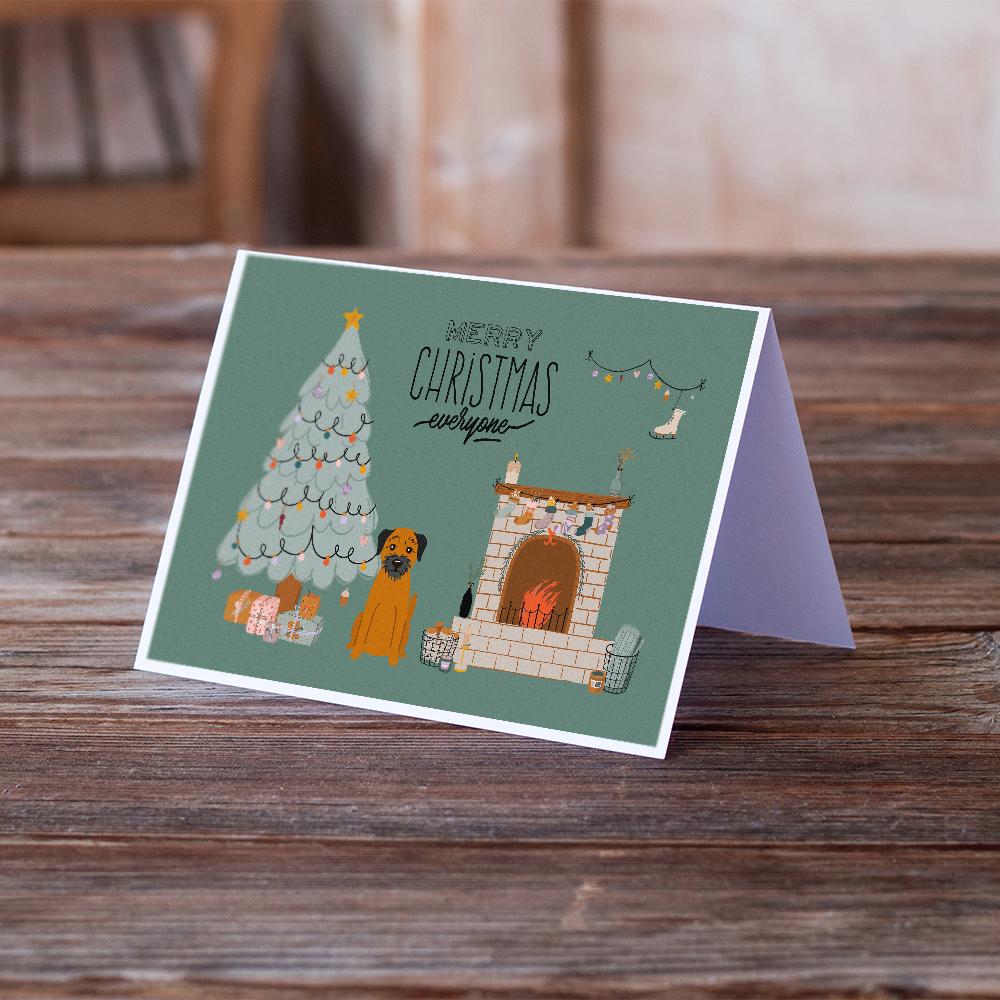 Border Terrier Christmas Everyone Greeting Cards Pack of 8 Blank Cards with Envelopes Whimsical A7 Size 5x7
