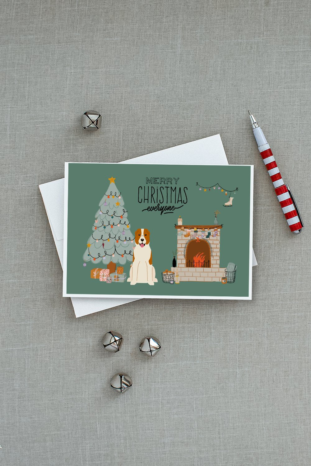 Central Asian Shepherd Dog Christmas Everyone Greeting Cards Pack of 8 Blank Cards with Envelopes Whimsical A7 Size 5x7