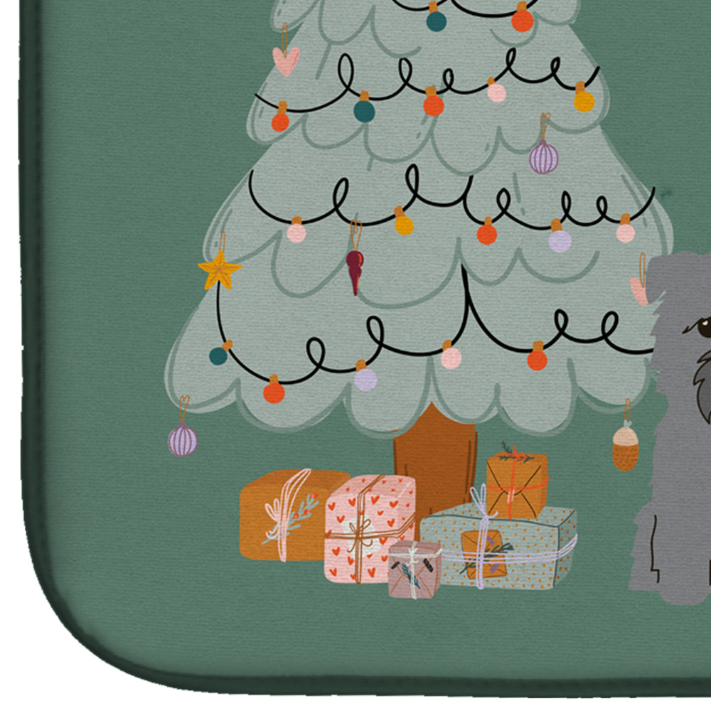Grey Glen of Imal Christmas Everyone Dish Drying Mat Absorbent Dish Drying Mat Pad for Kitchen Counter Dish Drainer Mat for Countertop, 14 x 21", Multicolor