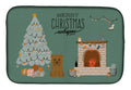 Tan Glen of Imal Christmas Everyone Dish Drying Mat Absorbent Dish Drying Mat Pad for Kitchen Counter Dish Drainer Mat for Countertop, 14 x 21", Multicolor