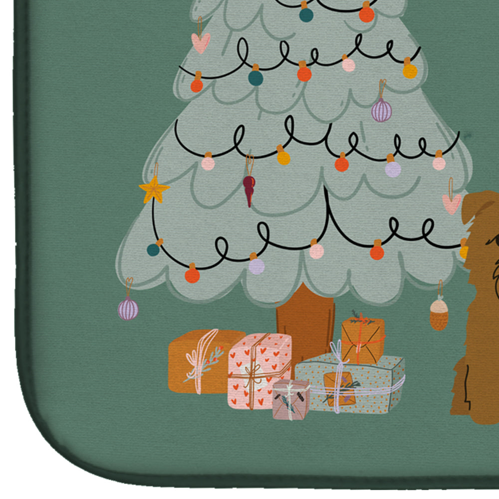 Tan Glen of Imal Christmas Everyone Dish Drying Mat Absorbent Dish Drying Mat Pad for Kitchen Counter Dish Drainer Mat for Countertop, 14 x 21", Multicolor