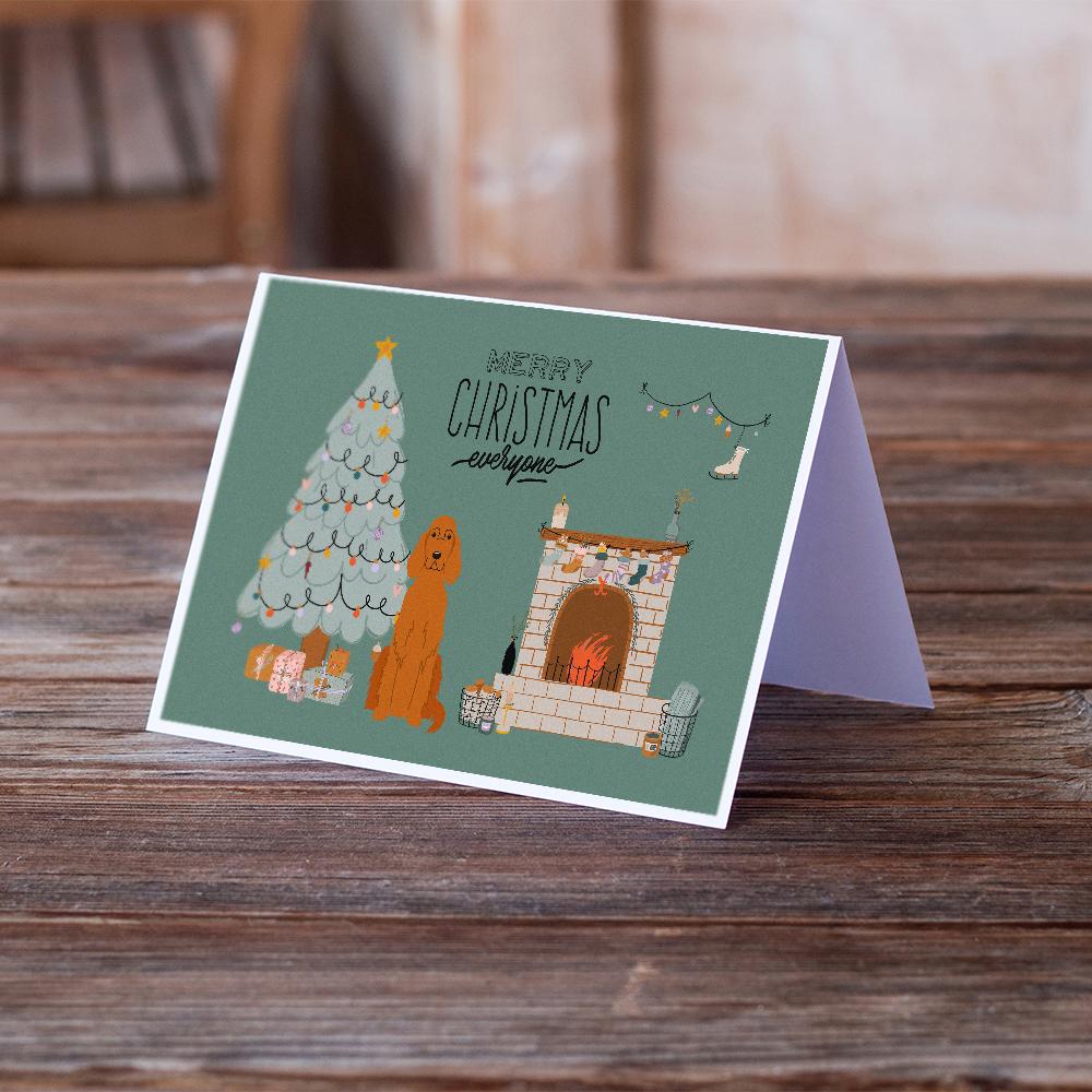 Irish Setter Christmas Everyone Greeting Cards Pack of 8 Blank Cards with Envelopes Whimsical A7 Size 5x7