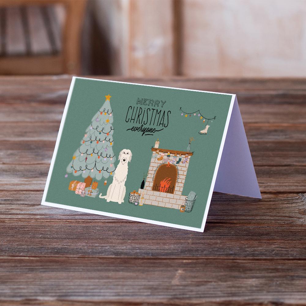 Irish Wolfhound Christmas Everyone Greeting Cards Pack of 8 Blank Cards with Envelopes Whimsical A7 Size 5x7