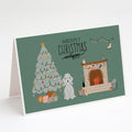 Blue Bedlington Terrier Christmas Everyone Greeting Cards Pack of 8 Blank Cards with Envelopes Whimsical A7 Size 5x7