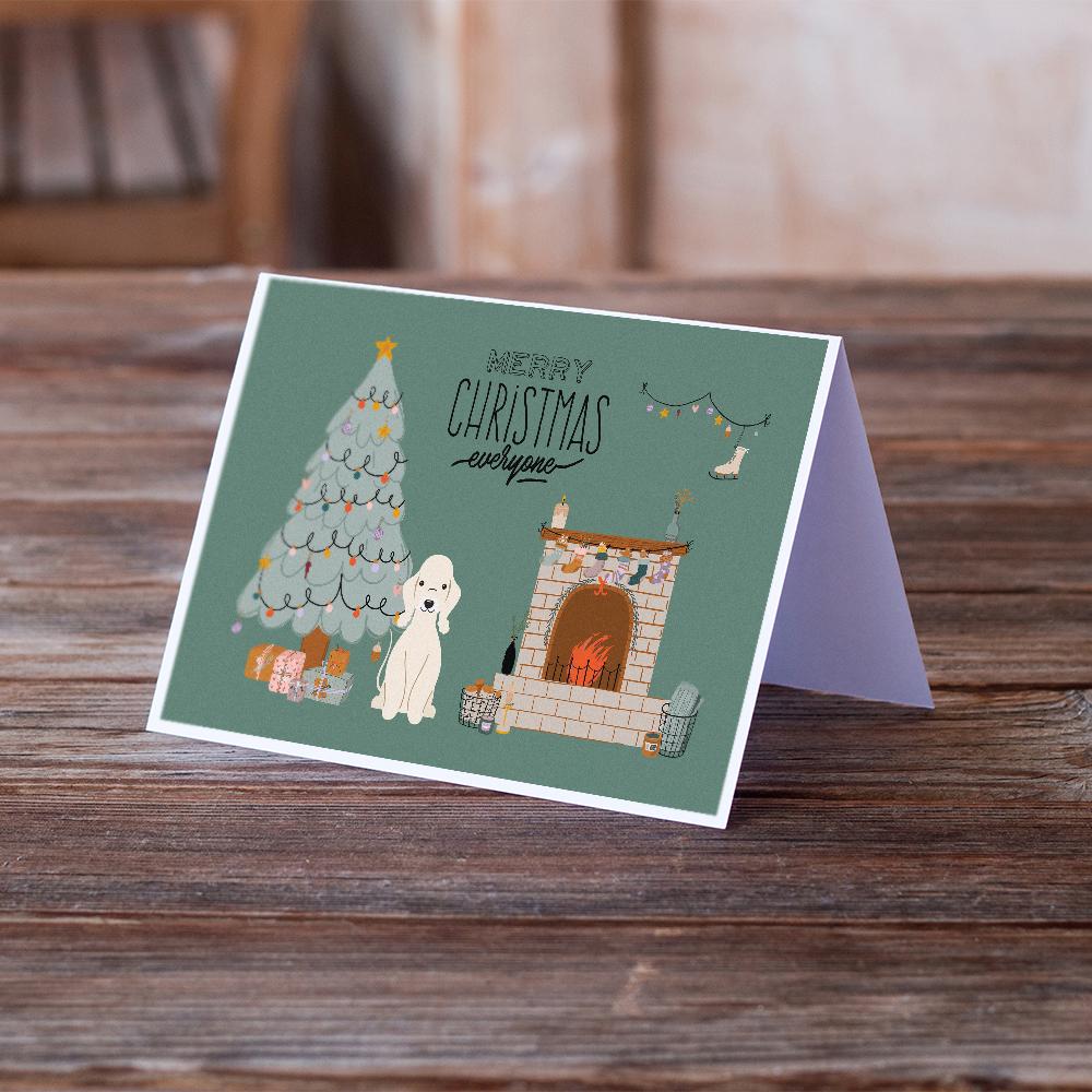 Sandy Bedlington Terrier Christmas Everyone Greeting Cards Pack of 8 Blank Cards with Envelopes Whimsical A7 Size 5x7