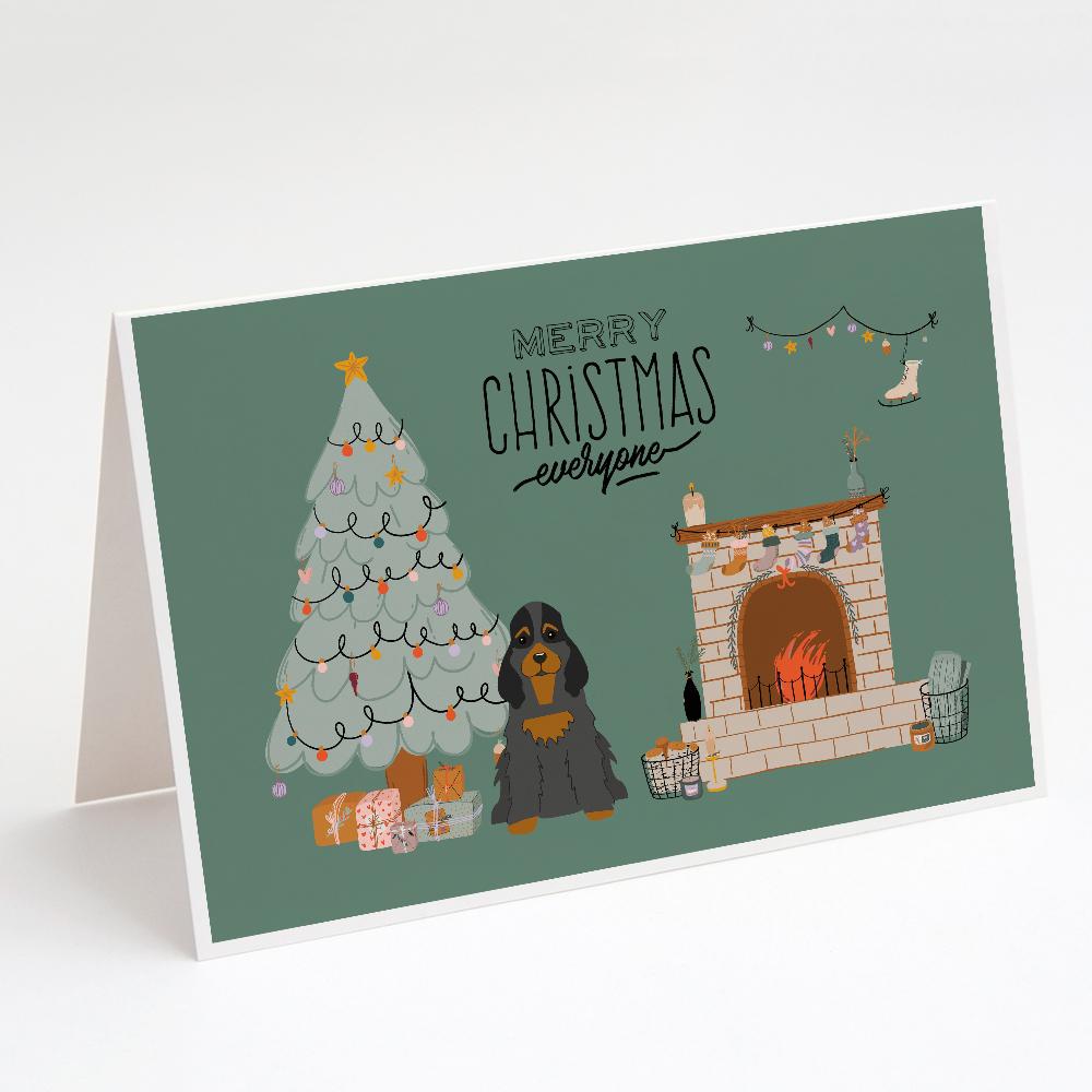 Black Tan Cocker Spaniel Christmas Everyone Greeting Cards Pack of 8 Blank Cards with Envelopes Whimsical A7 Size 5x7