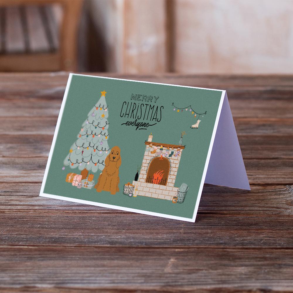 Red Cocker Spaniel Christmas Everyone Greeting Cards Pack of 8 Blank Cards with Envelopes Whimsical A7 Size 5x7