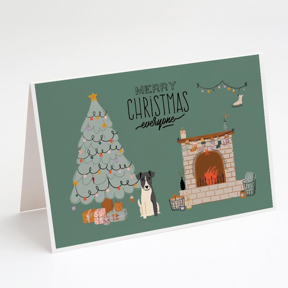Smooth Fox Terrier Christmas Everyone Greeting Cards Pack of 8 Blank Cards with Envelopes Whimsical A7 Size 5x7