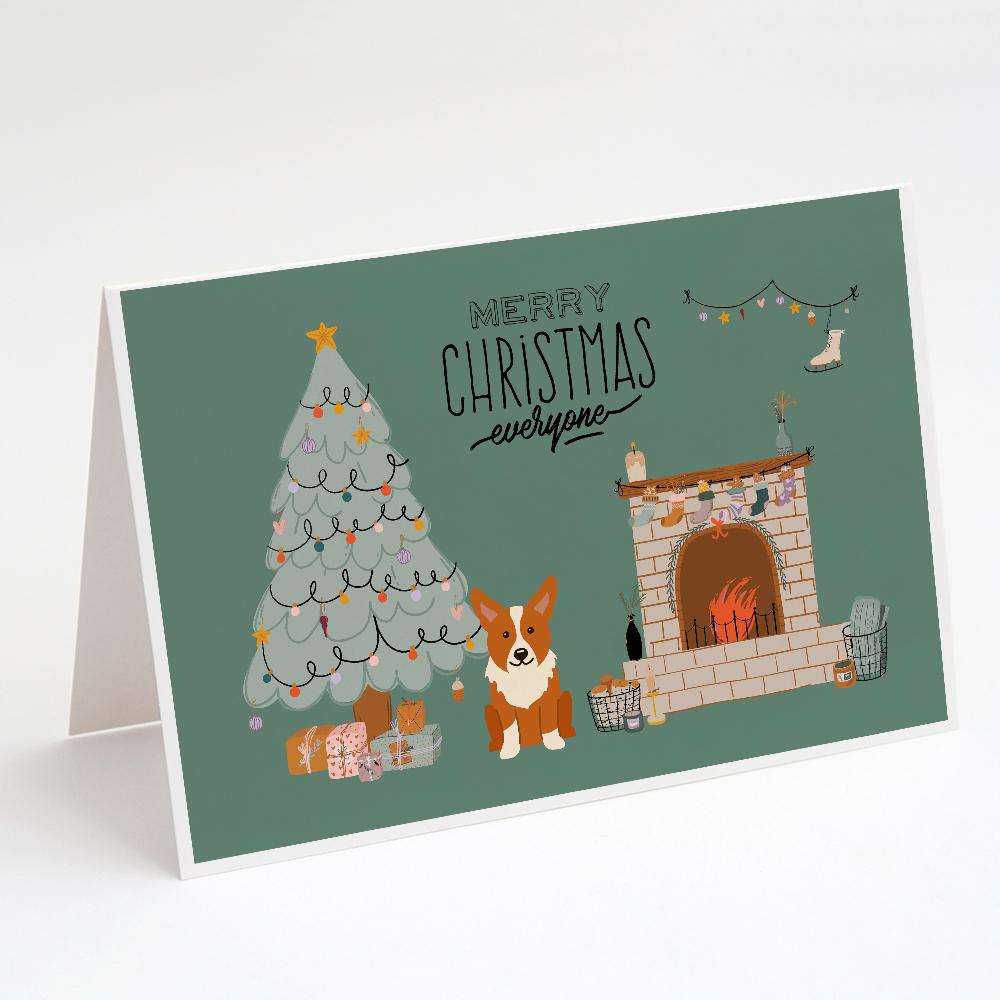 Corgi Christmas Everyone Greeting Cards Pack of 8 Blank Cards with Envelopes Whimsical A7 Size 5x7