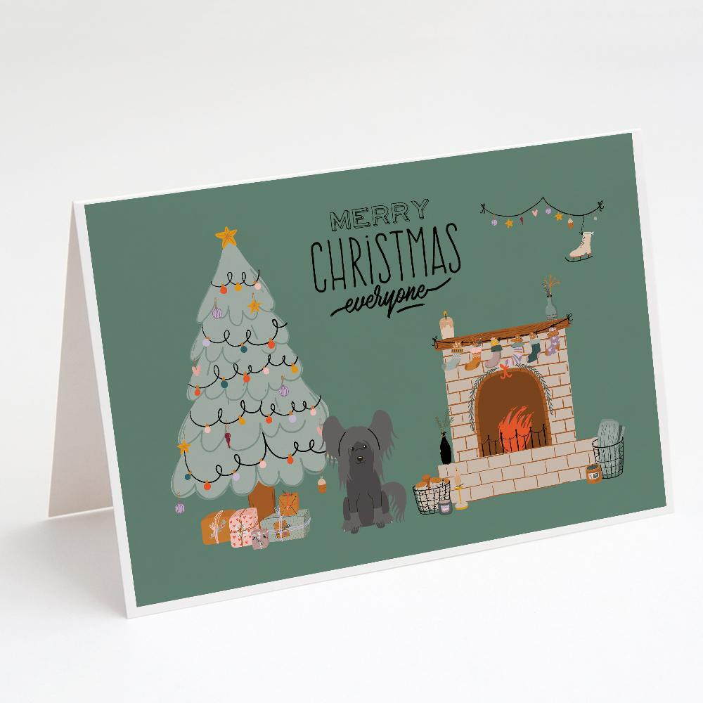Black Chinese Crested Christmas Everyone Greeting Cards Pack of 8 Blank Cards with Envelopes Whimsical A7 Size 5x7