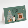 Black White Border Collie Christmas Everyone Greeting Cards Pack of 8 Blank Cards with Envelopes Whimsical A7 Size 5x7