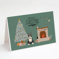 Black White Bull Terrier Christmas Everyone Greeting Cards Pack of 8 Blank Cards with Envelopes Whimsical A7 Size 5x7