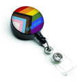 Gay Progress Pride All are Welcome Retractable Badge Reel for Nurses ID Badge Holder with Clip Retractable Employee Badge Holder, Belt Clip
