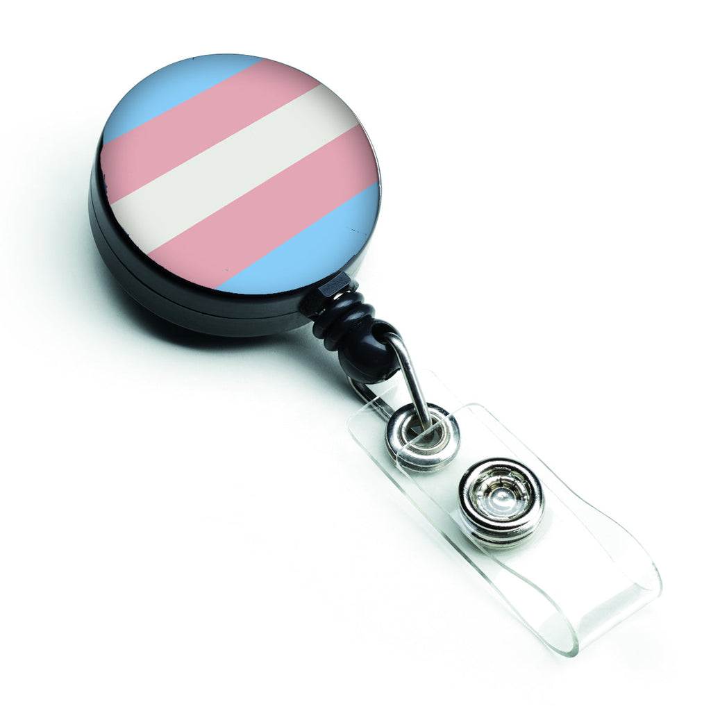 Transgender Pride Retractable Badge Reel for Nurses ID Badge Holder with Clip Retractable Employee Badge Holder, Belt Clip
