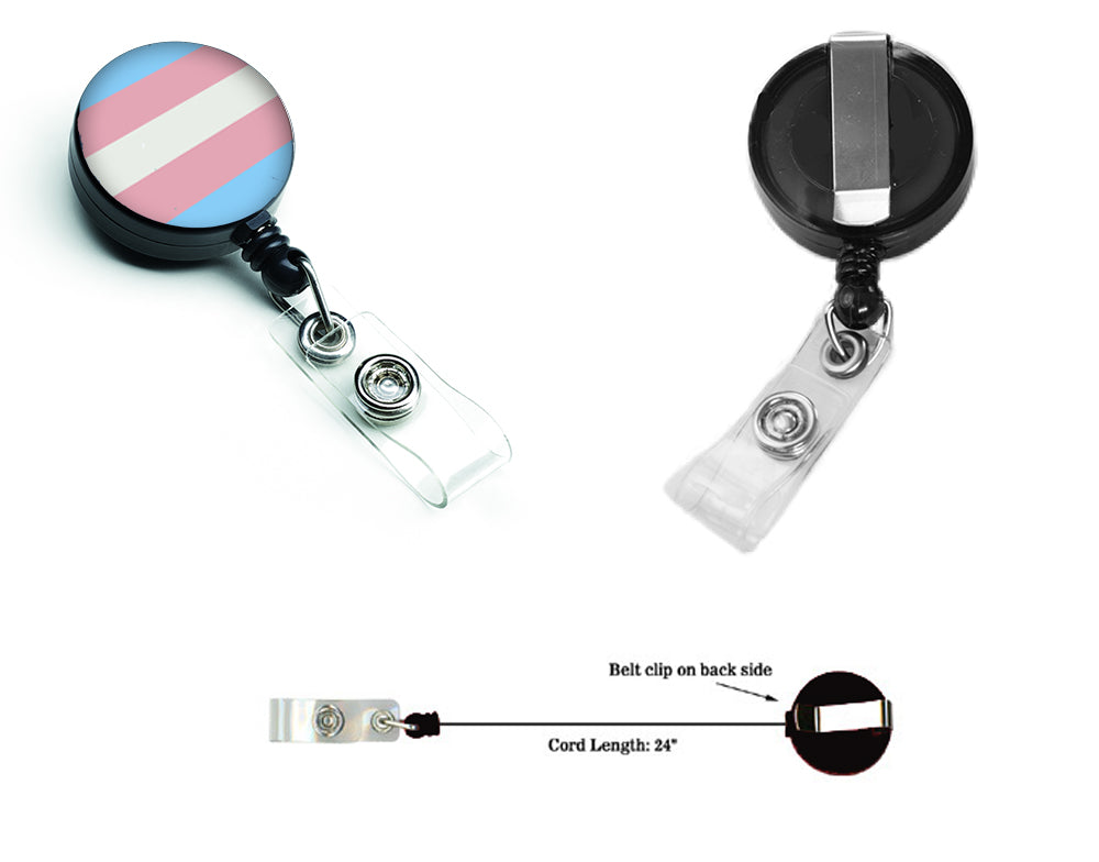 Transgender Pride Retractable Badge Reel for Nurses ID Badge Holder with Clip Retractable Employee Badge Holder, Belt Clip