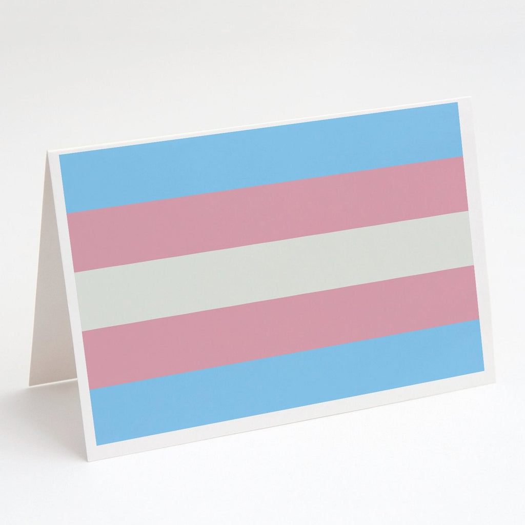 Transgender Pride Greeting Cards Pack of 8 Blank Cards with Envelopes Whimsical A7 Size 5x7